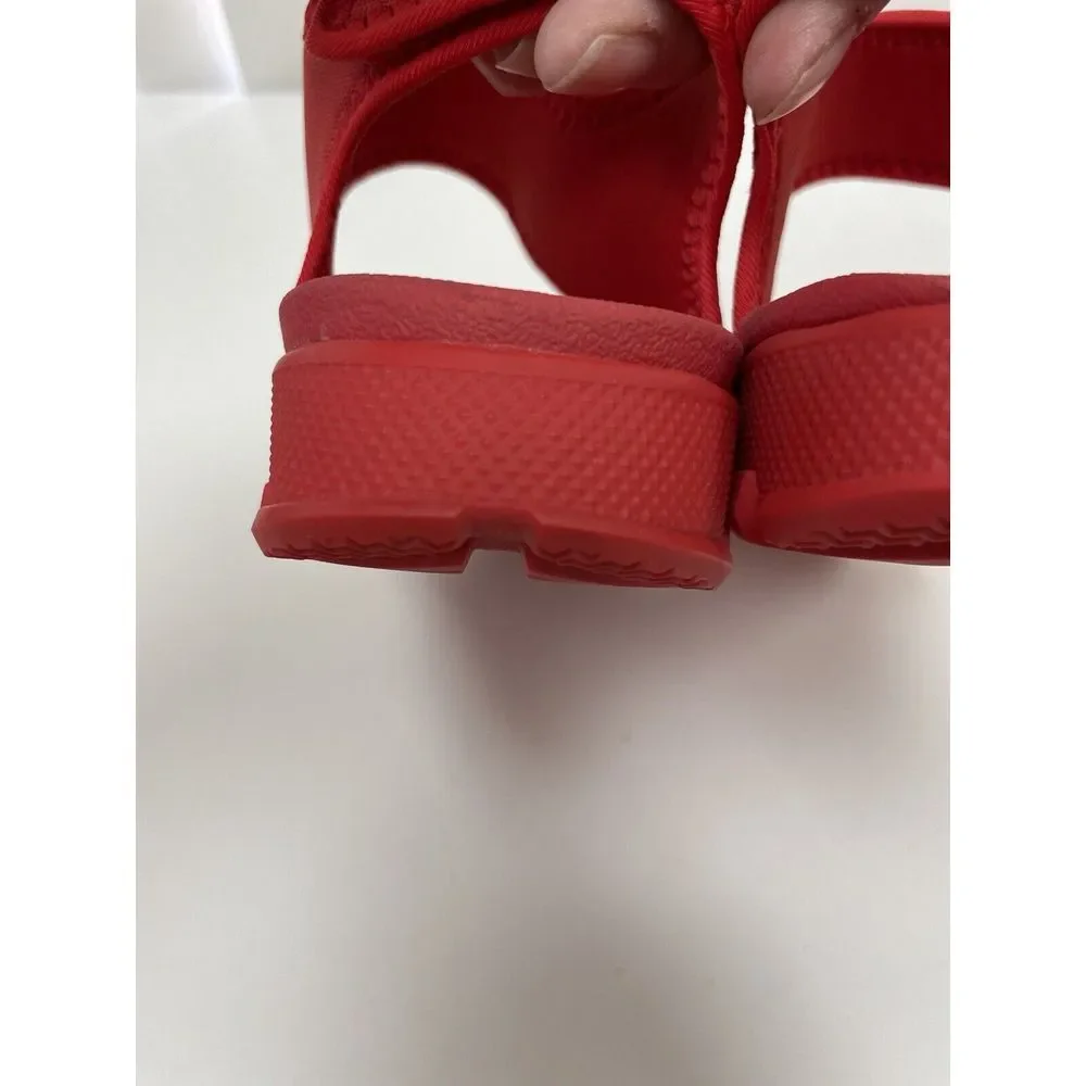Hunter‎ Sandals Girls Size 3 Wellies Outdoor Big Kid Sandals Red Summer Colorful